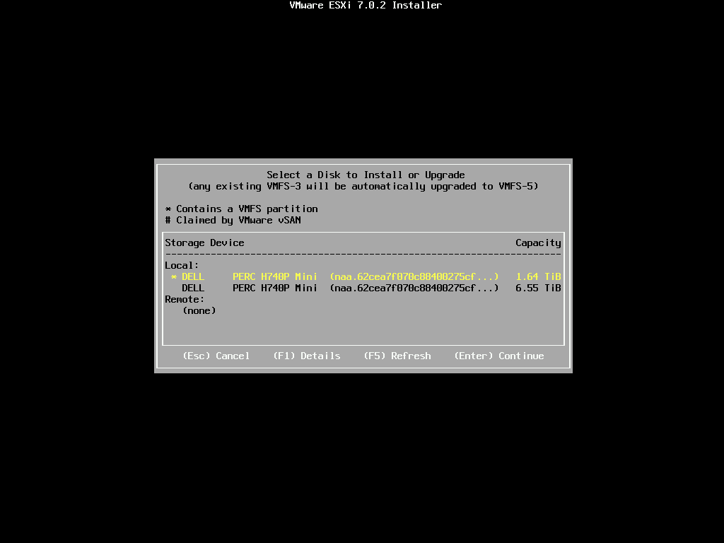 Установка esxi на сервер dell